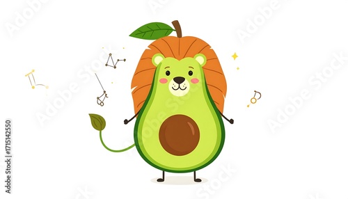 Adorable Avocado Lion: A Fruity Fantasy
