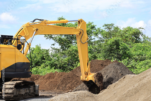 パワーショベル　土木工事