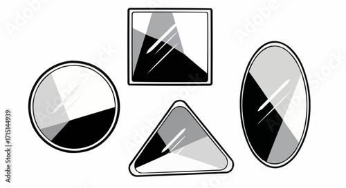 Stylish geometric shapes design featuring a modern aesthetic, ideal for creative projects, branding, or presentations with a sleek, minimalist visual appeal