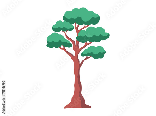 Jungle Tree Clip Art Illustration
