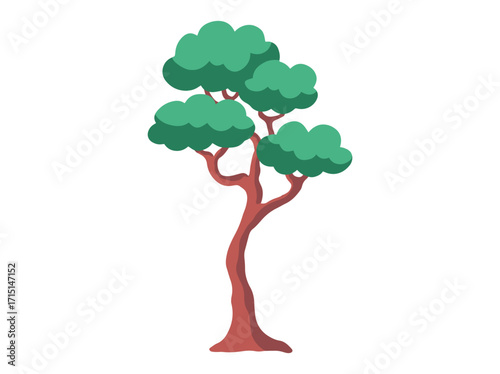 Jungle Tree Clip Art Illustration
