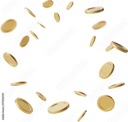 falling euro coins
