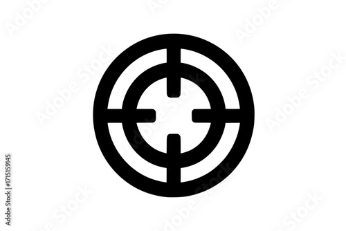 Black Minimalist Target Aim Symbol
