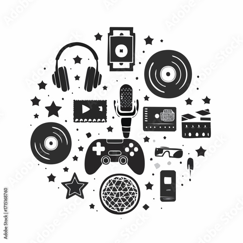 Pop Culture & Entertainment Icon Sheet
