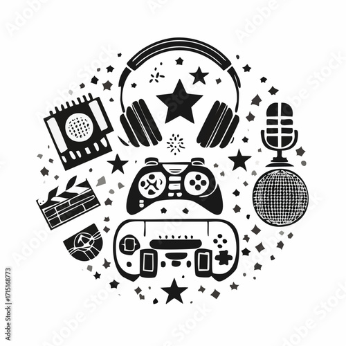 Pop Culture & Entertainment Icon Sheet
