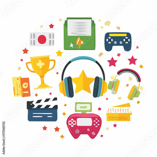 Pop Culture & Entertainment Icon Sheet
