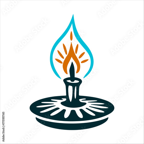 Eternal Flame Remembrance Day Symbol Illustration Remembrance Day Eternal flame with a flickering tip inside a circle scarlet