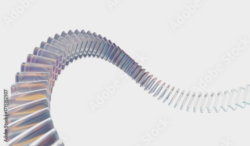 Fototapeta Naklejka Na Ścianę i Meble -  Crystal glass geometric iridescent. Abstract 3d background with glass dispersion cube shapes and circle effect. Modern wallpaper, digital technology. 3D illustration 4k 8k.