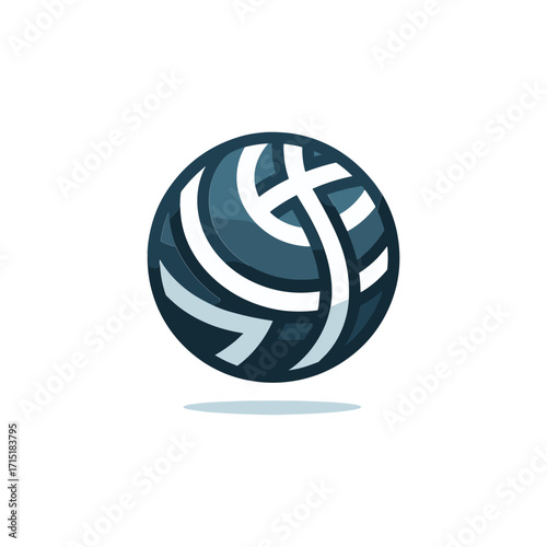 Abstract design of a spherical shape with lines