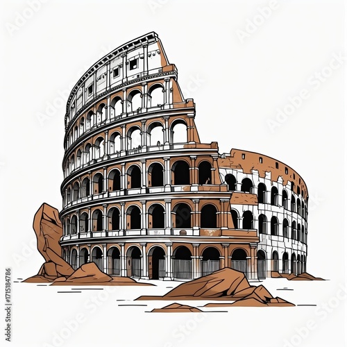 Wallpaper Mural Tattoo design of the Colosseum Torontodigital.ca