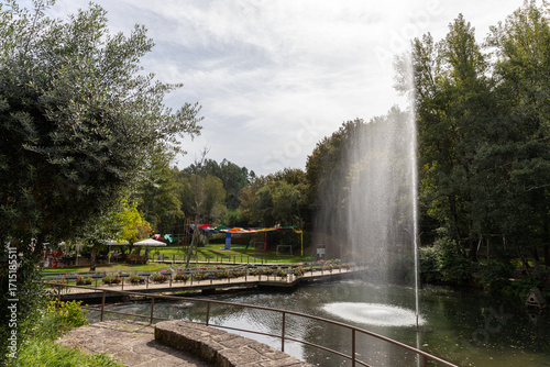 Fountain in the park, Caldas de São Jorge, Santa Maria da Feira, Portugal