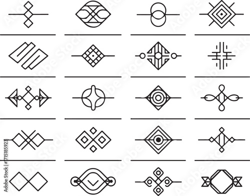 Collection of Decorative Dividers and Separators for Graphic Projects and Layout Enhancement