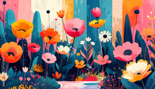 Colorful Floral Garden