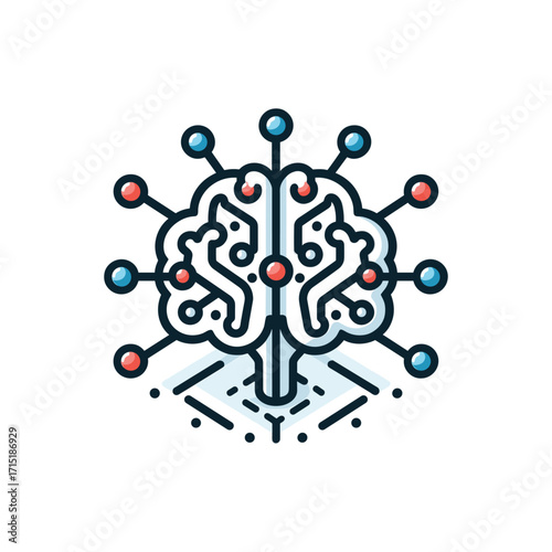 Abstract illustration of a brain with neural connections (3)