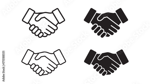 Modern handshake business agreement partnership symbol