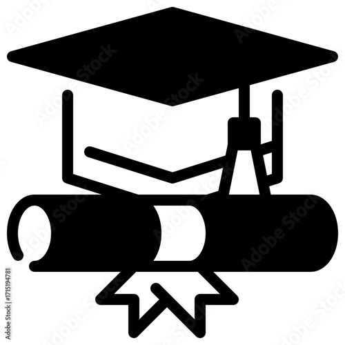 Graduation Solid Icon