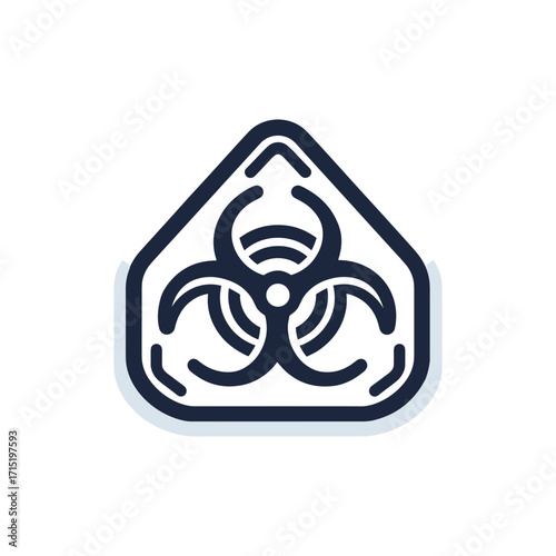 Biohazard symbol indicating caution in hazardous areas (3)