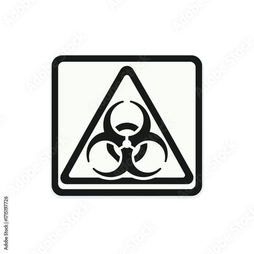 Biohazard symbol on a white background