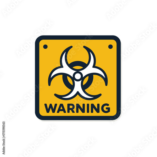Biohazard warning sign indicating hazardous materials
