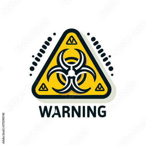 Biohazard Warning Sign with Distinctive Design Elements (1)