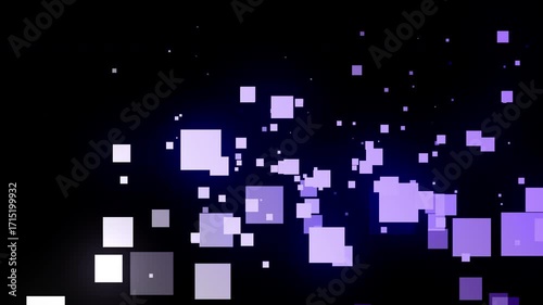 Particles, 4K, Gradation, Special Effects, Animation, Background, Materials, Nature, Motion, Simple, Effects, Fantastical, Video Footage, Space, Squares, White, Blue, Cyber, Quiet, Stylish