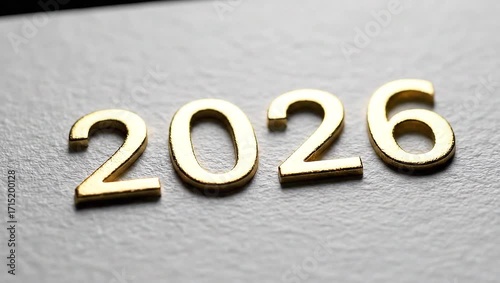 Wallpaper Mural Future Outlook: Capturing a detailed close-up shot of the year 2026, with the numbers meticulously crafted. A glimpse into what lies ahead. Torontodigital.ca