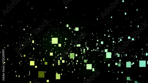 Particles, 4K, Gradation, Special Effects, Animation, Background, Materials, Nature, Motion, Simple, Effects, Fantastical, Video Footage, Space, Green, Yellow, Sci-Fi, Effects
