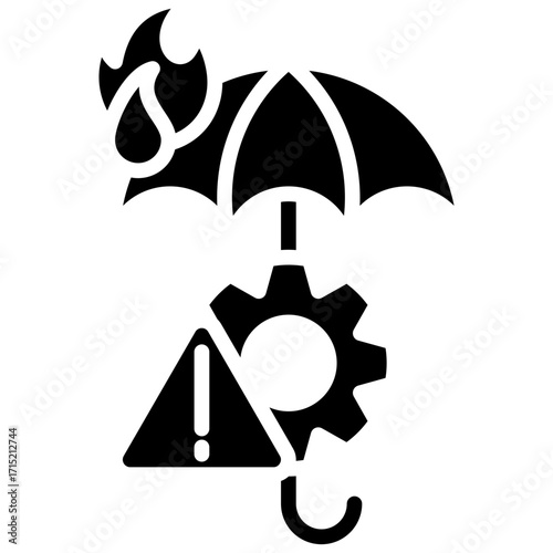 Risk Mitigation glyph icon