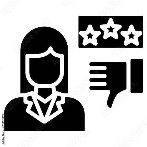 Reputational Damage glyph icon