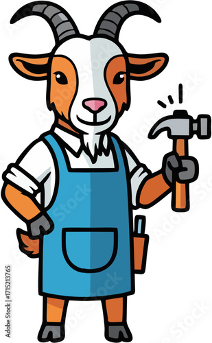 Goat Farmer with Chicken