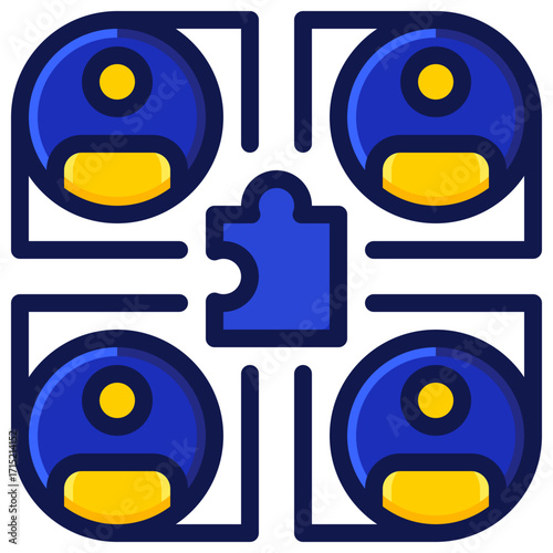 Group Project Filled Line Icon