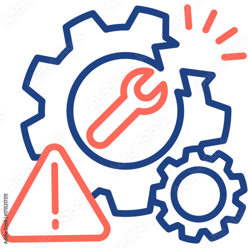 Business Disruption line color icon