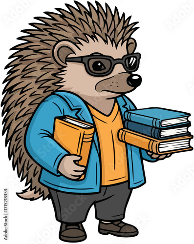 Hedgehog Musician with Accordion