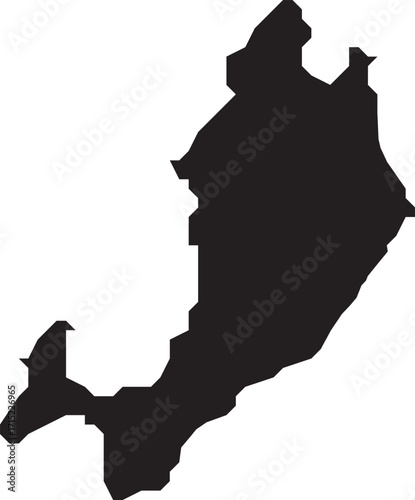 Republic of Ingushetia Russia Map Silhouette