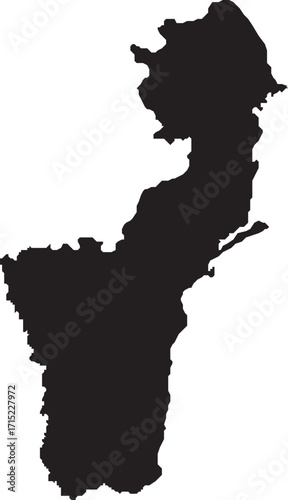 Republic of Dagestan, Russia Map Silhouette