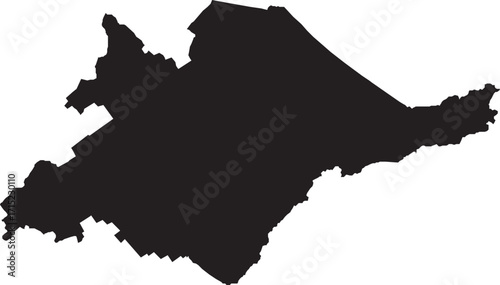 Komi Republic of Russia Map Silhouette