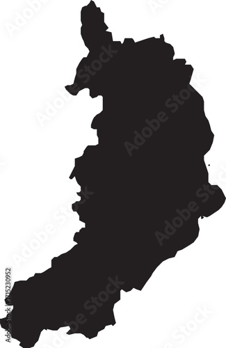 Republic of Khakassia, Russia Map Silhouette