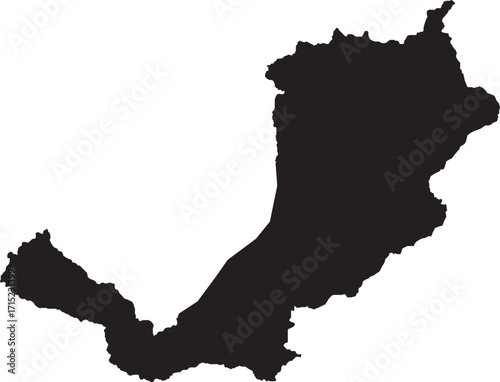 Republic of Buryatia, Russian Federation Map Silhouette