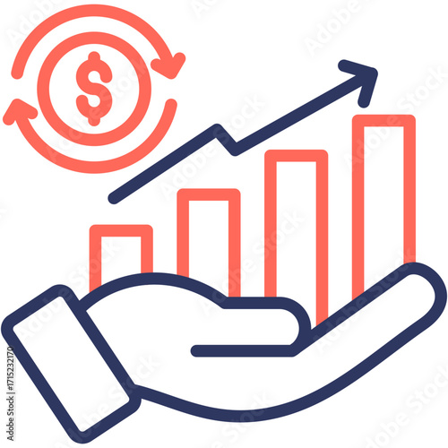 Increase Sales line color icon