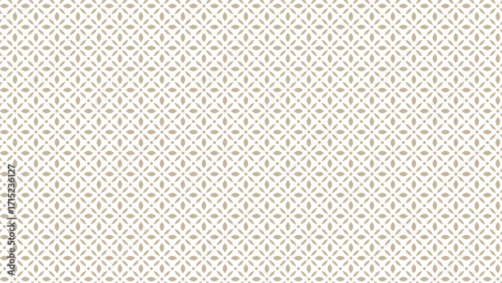Fototapeta premium Elegant minimal geometric background featuring beige floral star shapes on a white backdrop, perfect for wallpapers packaging textiles invitations and modern creative design projects