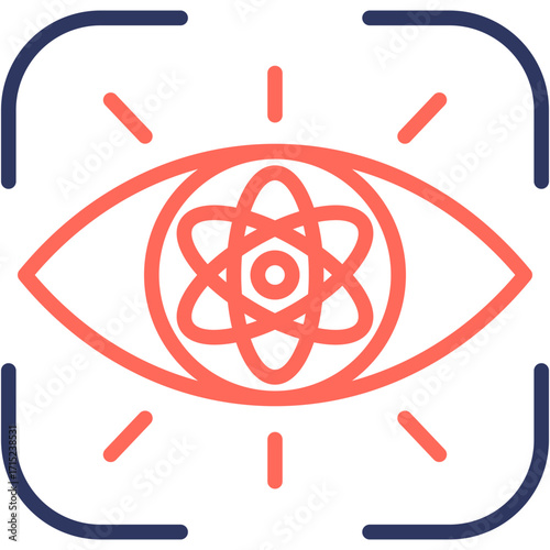 Vision line color icon