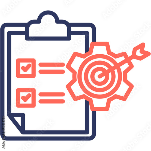 Goal Setting line color icon