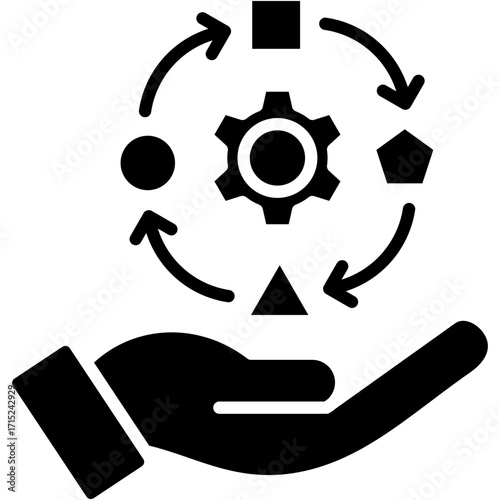 Adaptability glyph icon