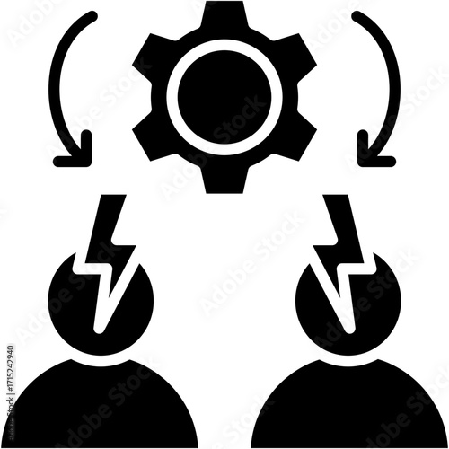 Conflict Management glyph icon