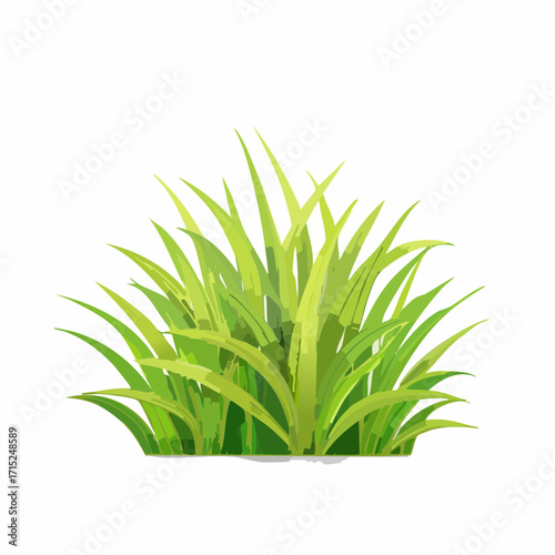 Clean flat vector icon of grass patch, simple design for eco themes, landscaping, gardening, lawn care, nature, and outdoor environment concepts