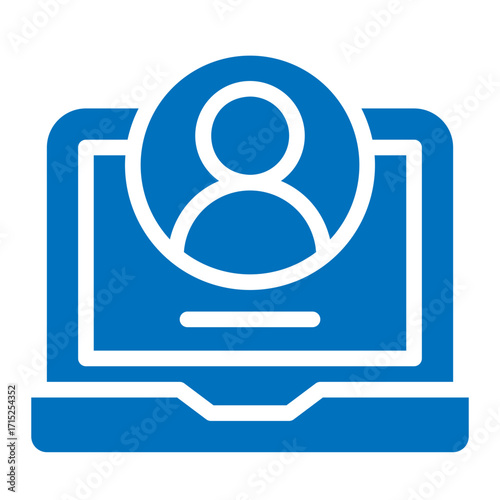 person in video conference icon