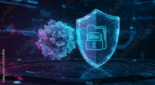 Digital Protection Shield Safeguarding Data from Cyber Threats with Advanced Security