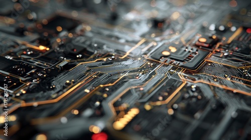Abstract circuit board detail