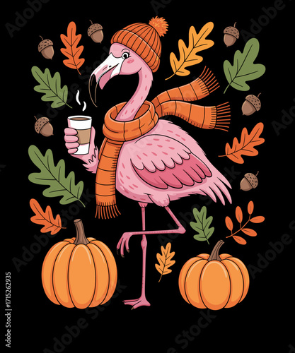 The Elegant flamingo cool Halloween design