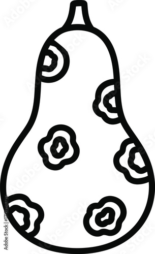 Calabash gourd illustration isolated on white background